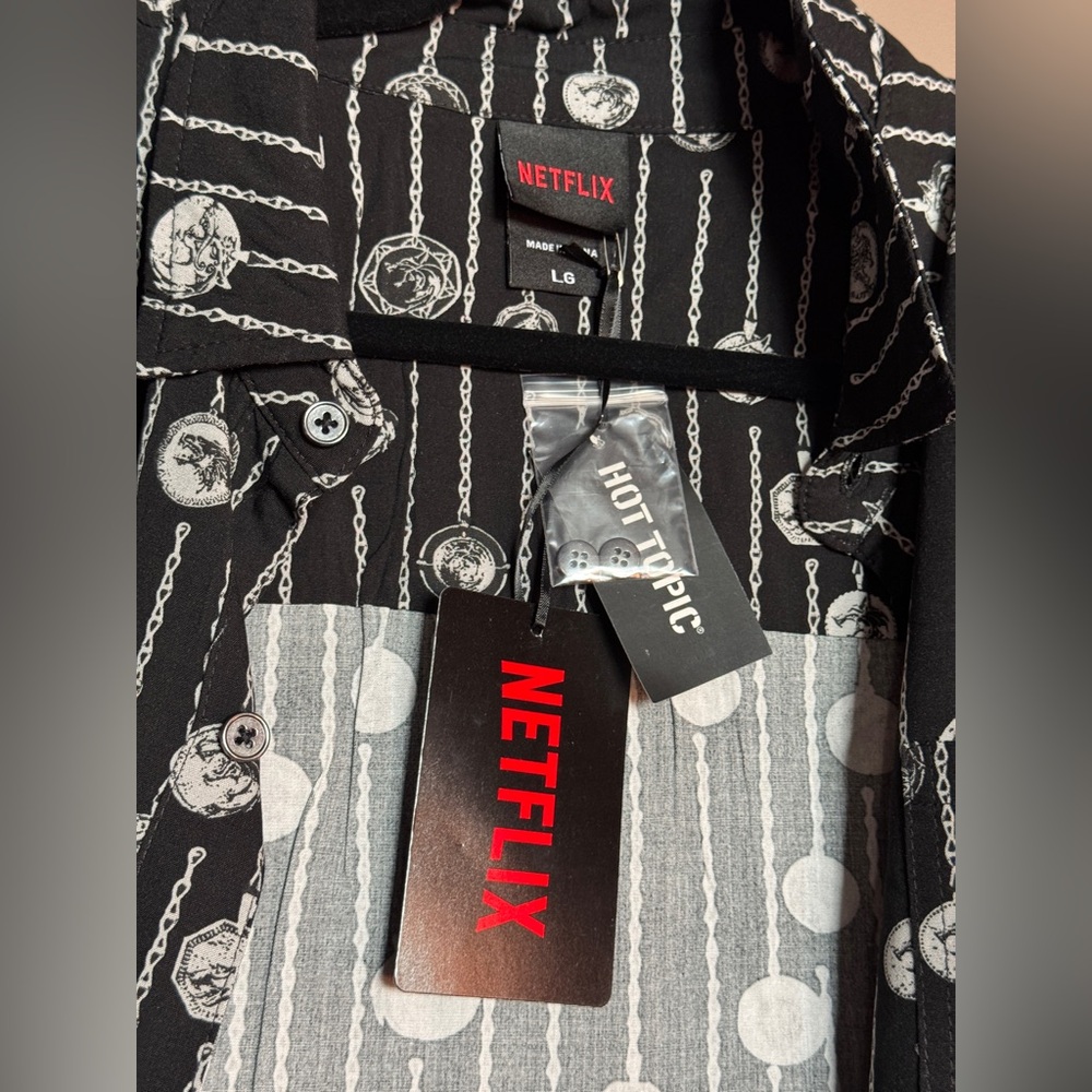 Witcher Hot Topic Button Up Shirt - Picture 3 of 7